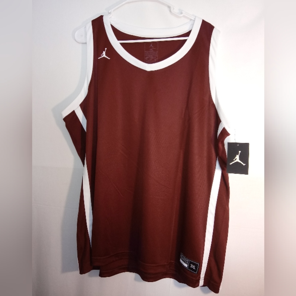 Jordan Maroon Practice Basketball Jersey (3XL) women's